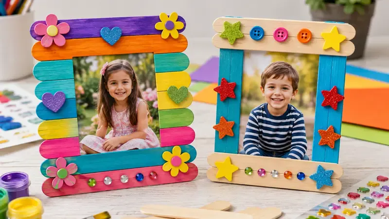 Popsicle Stick Picture Frames